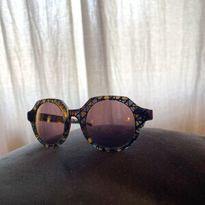 LA EYEWORKS discontinued WOODLAWN stained glass sunglasses no scrp